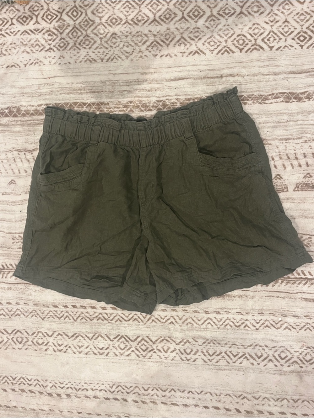 Maurices Olive Elastic Waist Casual Shorts